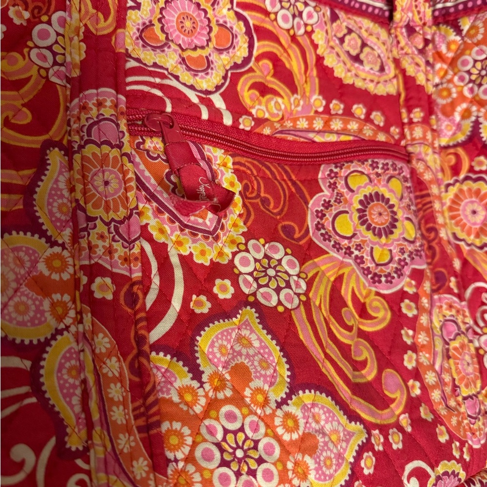 Lot of Two Vera Bradley Vibrant Paisley Tote and Purse Bag Set Pink - Picture 5 of 14
